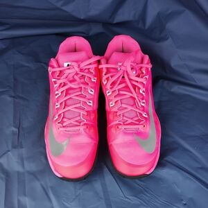 Nike Lunar Ballistec Tennis Shoes. NEON Pink w/ Chrome swoosh
